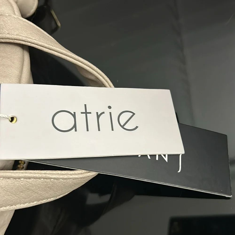 Atrie Vegan Leather Backpack – Taupe – Gold Tone Hardware – NWT